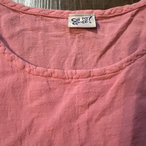 Oh My Gauze! Tanktop U-Ausschnitt rosa Gr. M 2 Lagenlook leicht süß - Bild 2 von 7