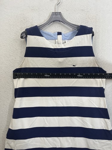 Vineyard Vines Kleid Damen Medium Navy & Weiß Knielang Ärmellos Maritim - Bild 3 von 12
