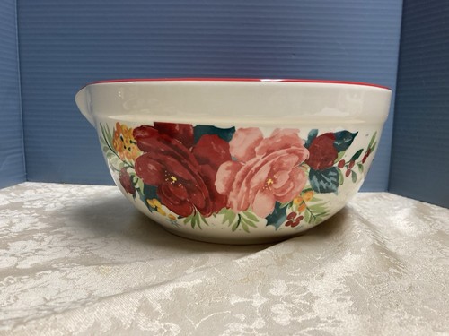 Pioneer Women 5pc Nesting Stoneware Mixing set Cheerful Rose pattern No chips - Picture 12 of 20