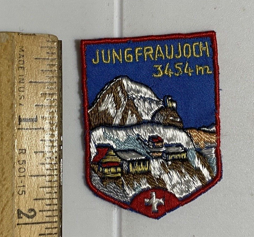 Jungfraujoch Schweiz 3454m Schweizer Souvenir besticktes Aufnäherabzeichen - Bild 3 von 4