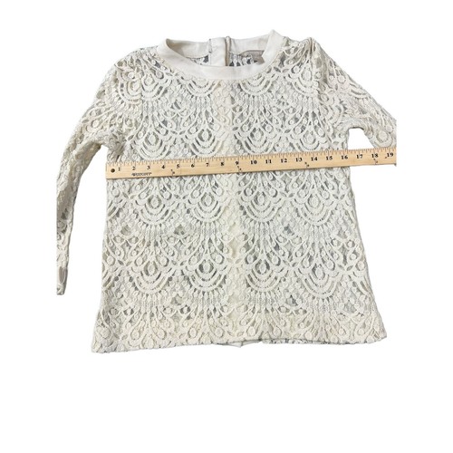 Banana Republic Women's Lace Top Round Neck Button Back Size Small - Picture 4 of 8