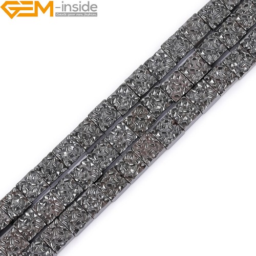 Cuentas de hematita negras naturales fabricación de joyas poder energía chakra 15" moneda cruz - Imagen 342 de 360