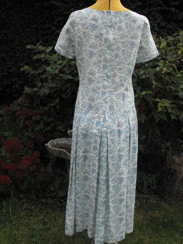 Vintage Liberty Blue & White Floral Dress UK 10 - Picture 3 of 5