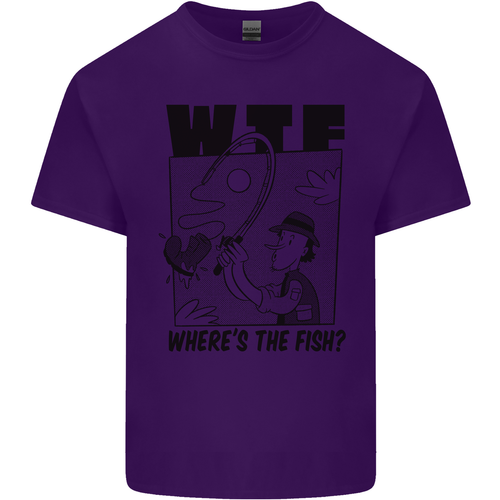 WTF Wheres the Fish Divertida Pescador Hombre Camiseta Algodón Top - Imagen 63 de 100