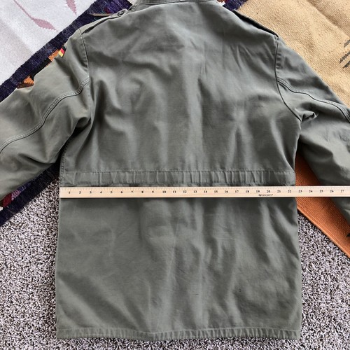 Vtg German Army Military Parka Jacket Removable Fleece Jeans Express 1991 Gr. 7 - Picture 10 of 11