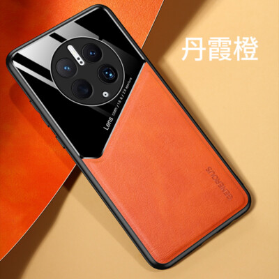For Huawei Mate 50 Pro, Luxury Shockproof Magnetic PU Leather Acrylic Case Cover