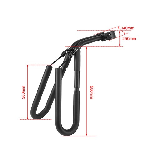 Surfboard Bike Rack Aluminum Bicycle Surfboard Carrier Rack for Surf Enthusiasts - Picture 3 of 11