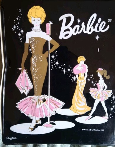 Vintage 1962-63 Barbie Made in Japan Case Orig. 6 Outfits, Hangers, Ponytail - Picture 8 of 16