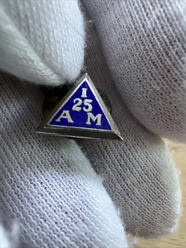 IAM 25 Years International Association Machinists Pin Pinback by Bastian - Picture 3 of 9