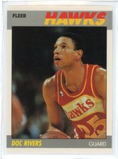 1987-88 Fleer Basketball #92 Doc Rivers NM Hawks
