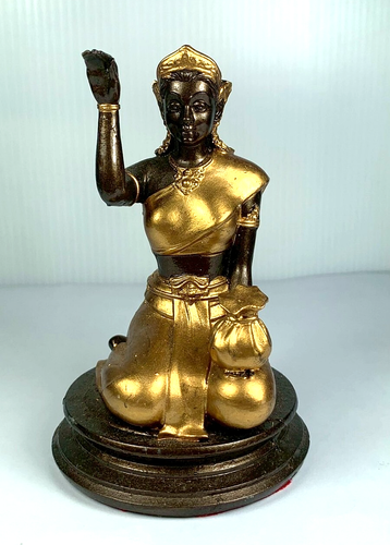 4" LEK NAMPHI NANG KWAK  STATUE WAT THATHONG TEMPLE FETISH TALISMAN THAI AMULET - Picture 1 of 18