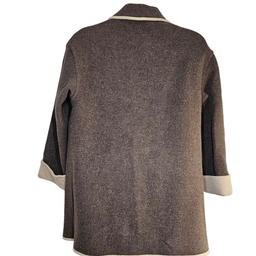 Vintage 80s Dale Dressin Coat Jacket Womens Size XS Brown Wool Blend - Picture 9 of 14