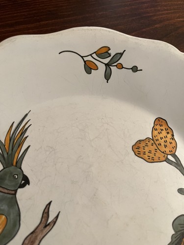 Vintage Unique Plate Hand Painted In France for Tiffany & Co Tropical Bird HTF - Picture 4 of 9