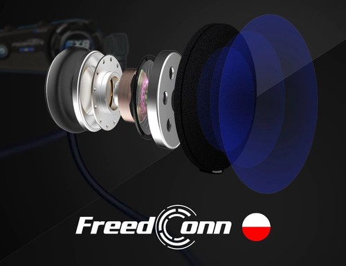 5903815492082 Kom motocyklowy FREEDCONN T-MAX S V4 PRO SINGLE Czarny Free - Zdjęcie 4 z 7