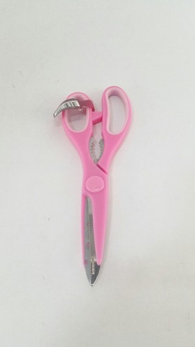 Ladies Kitchen Shears Scissors Pink Cutting Serrated Stainless Steel Blades IIT - Picture 2 of 5