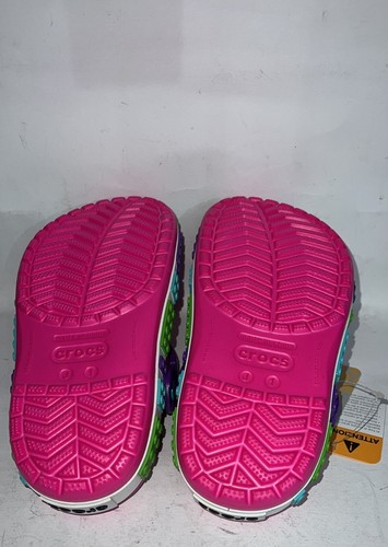 Crocs Holzschuhe Pantoffel Winter Kids lego - Fuchsie Violett Größe J1 (32-33) - Bild 5 von 7