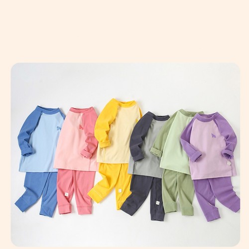 Kids Boys Girls Long Sleeve Base Layer  Pajamas Pants Thermal Underwear Set - Picture 9 of 41