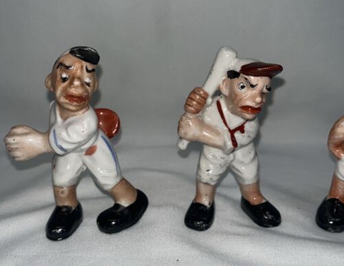3 VINTAGE RITTGERS BASEBALL PLAYERS CERAMIC FIGURINES OCCUPIED JAPAN - Picture 2 of 21
