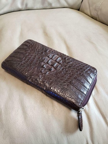 Caiman / long wallet / black / genuine / good luck
