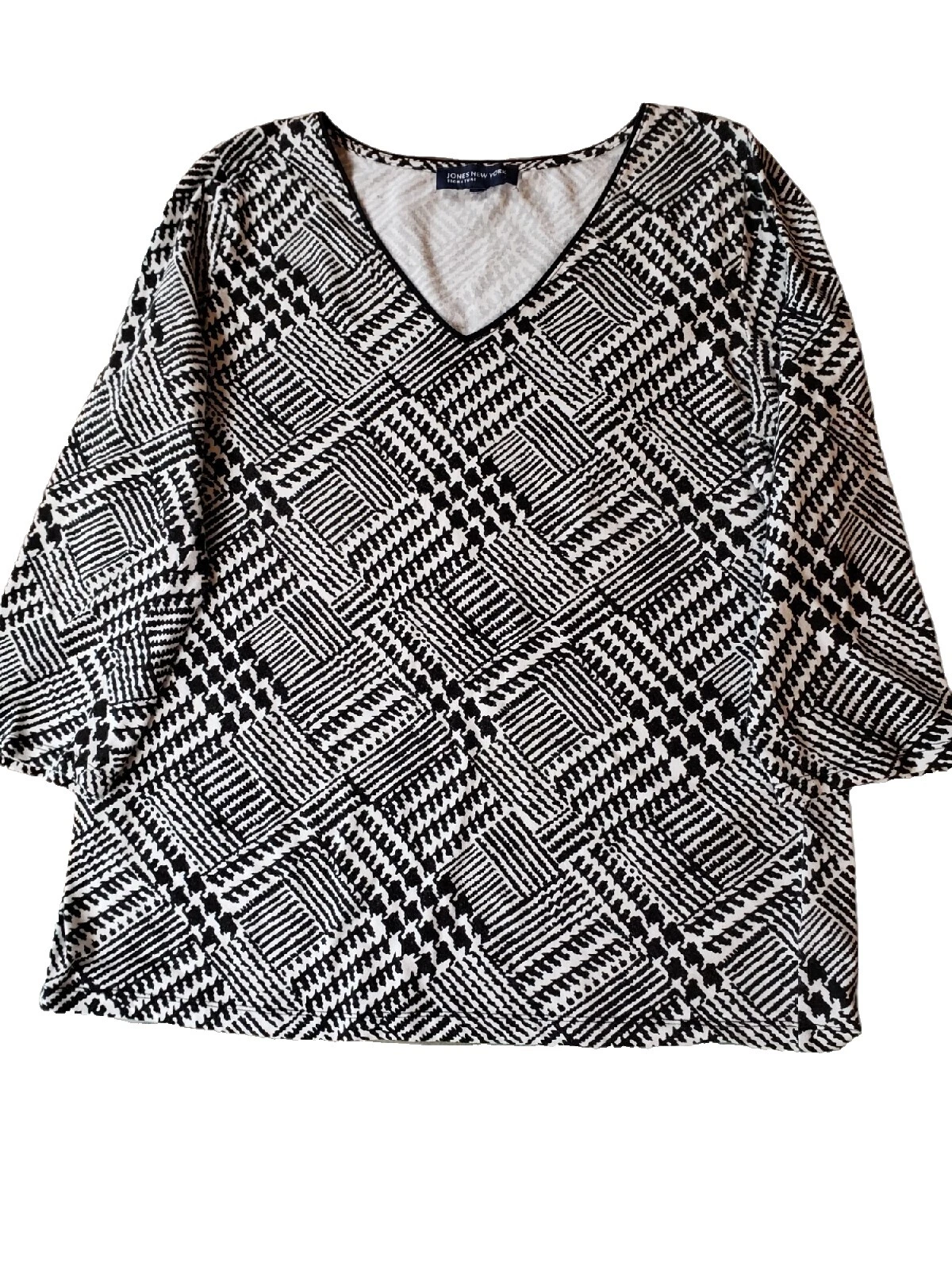 Geométrico Jones New York algodón informal Tops para mujer