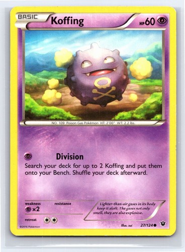 2016 Pokemon TCG - Fates Collide - Koffing 27/124 Regular Common  - Picture 1 of 2