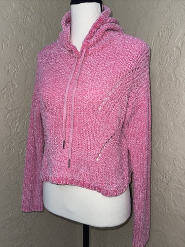 HEART SOUL WOMEN'S SWEATER LONG SLEEVE  HOODIE STRAP SIZE S COLOR PINK STRECH - Bild 3 von 12