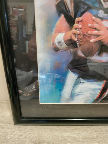 Custom Artist Piece Of Tom Brady, Patriots Quarterback #12 Tom Brady Pic/ Frame - Picture 3 of 10