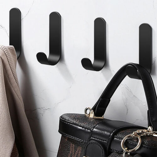 6 Self Adhesive Hooks White Plastic Strong Sticky Stick on Wall Door Hanging new - Picture 6 of 17