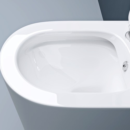 doporro Edle Design Toilette Hänge-WC-Bidet mit komfortablem Silentclose WC-Sitz - Bild 20 von 20