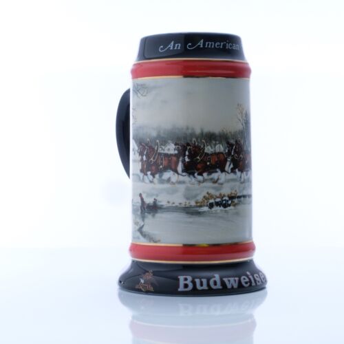 Mug, budweiser Holiday clydesdales mug, Artist Susan Sampson, 1990 Collector's C - Picture 6 of 13