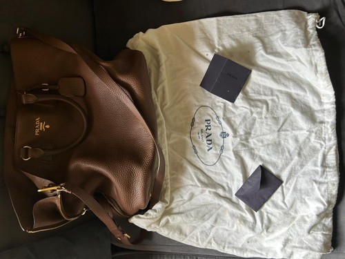 Prada Vitello Daino Shoppng Tote leather handbag-Large - Picture 9 of 14