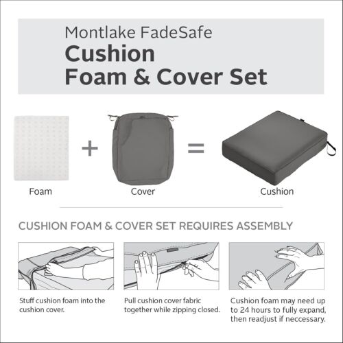 Classic Accessories 62-001-LCHARC-EC Chaise Lounge Cushion Combo, 1 Pack - 72 x