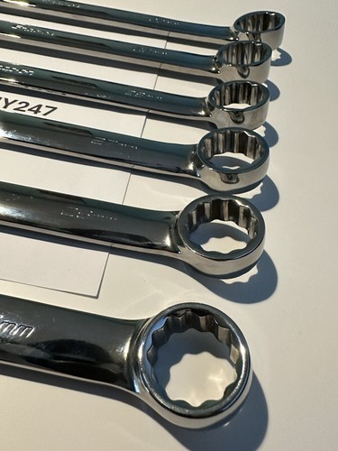 SNAP ON TOOL USA OEXM706 6 Pc 25–30mm 12 Pt Flank Drive  Metric Wrench Set NEW + - Picture 7 of 15