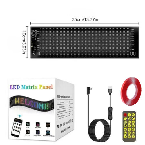 Car LED Sign LED Matrix Pixel Panel DIY Programmable Flexible LED Display - Foto 15 di 24
