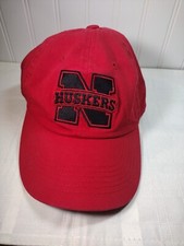 Nebraska Cornhuskers Youth Red Hat With Black Embroidery Good Condition