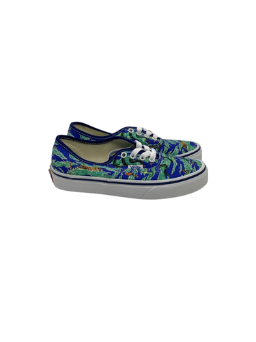 Vans Authentic Classics Wild Camo Blue Youth Size 2.5 - Picture 3 of 6