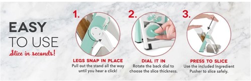 Safe Slice® Mandolinenschneider Julienne + Würfelschneider für Gemüse Mahlzeit Vorbereitung & mehr... - Bild 6 von 6