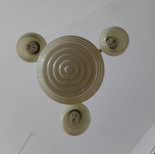 LAMPADARIO VINTAGE ANNI 50 Cromato con Vetri Murano DESIGN MODERNARIATO - Foto 3 di 5