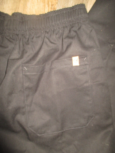 CHEF DESIGN mens SZ XXL x 34 "NEW" black baggy elastic waist chef pants - Picture 8 of 8