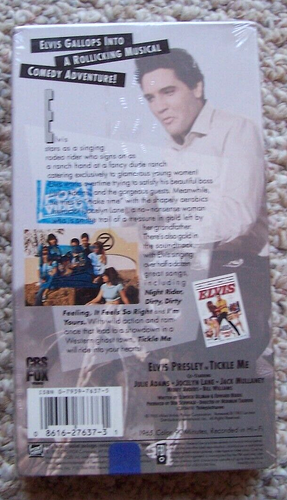 Elvis Presley Tickle Me VHS Video Tape Vintage 1992 New Sealed Kmart Price Tag - Picture 2 of 2