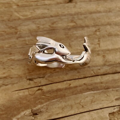 Three Running Hares Ring Sterling Silver Rabbit Bunny Hare