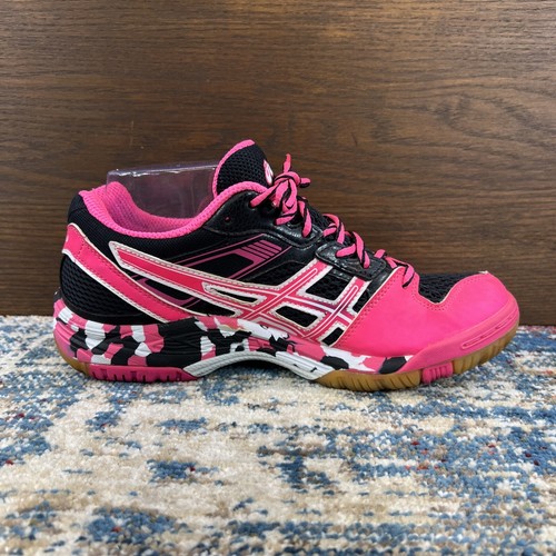 ASICS GEL-1140V B251Q Volleyball ATHLETIC SHOE Pink Black White Womens Sz 7.5 39 - Picture 4 of 13