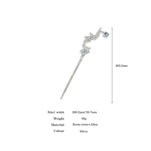 Irregular Stone Hair Sticks - Geometric Opal Hairpins Women Hair Accessories 1pc - Picture 6 of 12