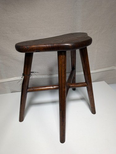 Qing Dynasty Handmade Ju Wood Stool, Shanxi Province 17.5" x 9" x 19.5" - Picture 5 of 13