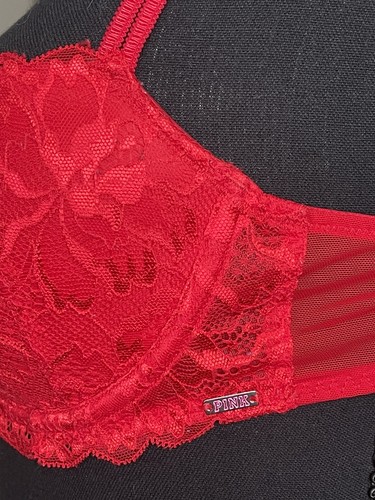 Victoria’s Secret Dream PINK Push Up Bra RED 34B - Picture 3 of 6