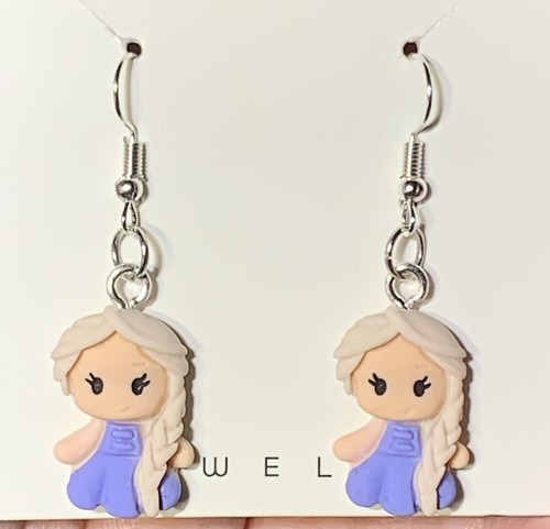 Elsa From Frozen Silver Drop Dangle Earrings!! - Picture 2 of 6