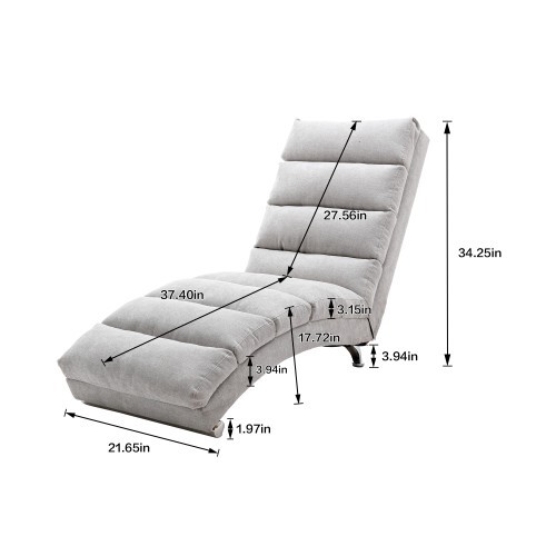 Linen Recliner Chaise Lounge - Electric w/ Remote & 5 Massage Modes for Home - Picture 58 of 91