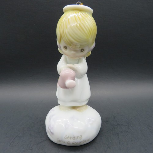 Precious Moments Porcelain Girl Angel Ornament Figurine Sending You A Rainbow 4" - Picture 4 of 11