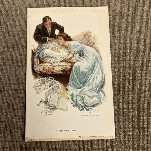 Vintage Hochzeit Postkarten Sammlung Set 6 Zeichnungen - Bild 5 von 8