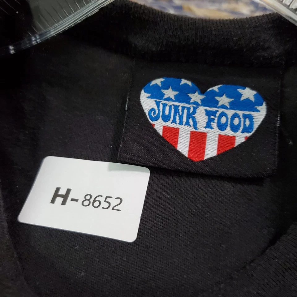 Женская футболка The Rolling Stones Junk Food средний размер черная с принтом с британским флагом - Изображение 2 из 4